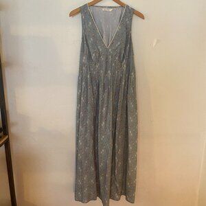 CHRISTY DAWN ALLEGRA DRESS SIZE L BLUE FLORAL
